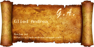 Glied Andrea névjegykártya