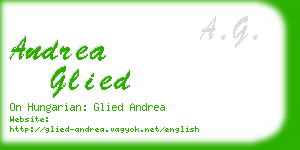 andrea glied business card